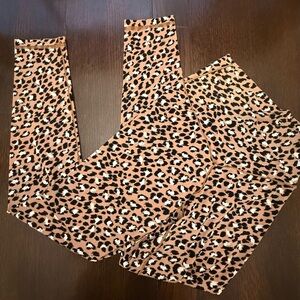 Aerie Leopard Print Leggings - Black and Tan size small Chill Play Move